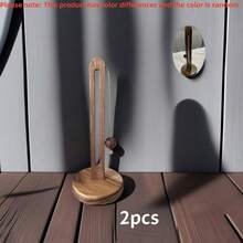 1 Stück Holz Vertikaler Papierhandtuchhalter, Toilettenpapierrollenhalter, Zuhause Küche & Bad Papierhandtuchaufbewahrungsorganisator