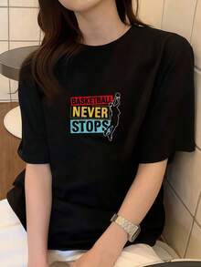 NEVER STOP Basketball Jersey - Black - View 7