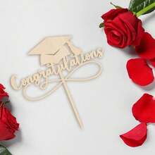Congratulations 2025 Graduation Cake Topper,Congrats Grad Cake Decor - 2025 High Schoolsss/College/Senior Graduation Party Decorations Supplies (Woody){Inchcolor_nameinch:InchWoodyinch} - 伍迪 - 查看 4