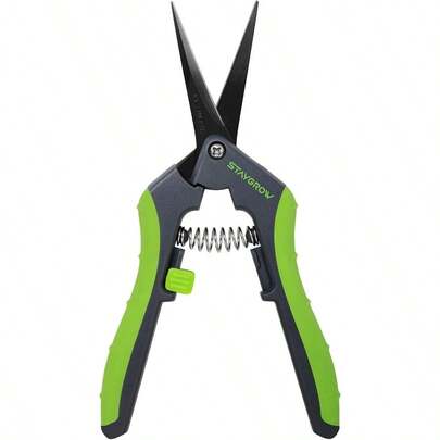 6.5 Straight Pruning Shears For Gardening: Sharp Plant Trimming Scissors With Stainless Steel Blades For Precise Cuts Ideal For Bonsai Care And Indoor/Outdoor Plant Maintenance Durable And Ergonomic Design For Professional-Like Results