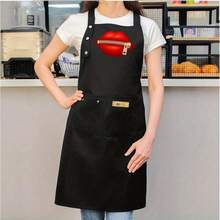 Heavy-Duty Chef Apron For Women & Men - Professional Kitchen Apron With Front Pocket, Adjustable Neck Strap & Waist Tie - Easy-Clean Cooking Apron For Home, Restaurant, Catering - Ideal For Chefs, Home Cooks, Culinary Students - Durable Chef Apron G - Một kích thước - Xem 1