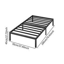 Base De Cama Individual Metal Camas Individuales Baratas - Negro - Ver 4