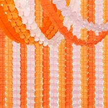 Baby Royal Navy Blue Party Decorations Streamers Garland - 12pcs Boy Birthday Frozen Ocean Shower 4 - Leaf Paper Clover Streamer, Bachelorette Bridal Wedding Engagement Banners Decor 2025 - Pink Light Orange - 查看 1