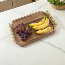 1 Peça Bandeja Retangular para Servir Alimentos, Pequeno Prato, Prato de Pão, Bandeja para Cerimônia de Chá, Bandeja de Café da Manhã, Bandeja de Jogo de Chá, Adequada para Servir Pratos Cozidos, Sobremesas, Cerimônia de Chá, Reuniões Familiares, Casamentos, Decoração Doméstica, Natal, Festa da Colheita, Decoração de Parede, Festas de Aniversário, Banheiro, Mesa de Centro, Uso Doméstico