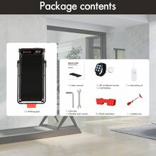 BLACK LORD Walking Pad Treadmill With 4% Incline, 4 In 1 Under Desk Treadmills For Home With Shock Absorbers LED Display Remote Control, 3.0HP, Max. 11/15 KMPH, Portable - UK Plug(220-240V) - View 9