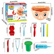 3+ Yrs Kids Dentist Toy Set, Modeling Clay Accessories Set With Plastic Molds, Educational Craft Toy Gift For Boys Girls, Suitable For Winter And New Year