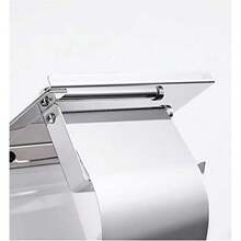 yeavs SUS 304 - Soporte de papel higiénico doble para papel higiénico con estante de almacenamiento para teléfono (cromo pulido)(Mediano) - Tipo 2 - Ver 9