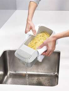 1pc/2pcs Microwave Noodle Cooker,Microwave Pasta Cooker,Microwave Pasta Cooker With Strainer,Noodle Water Filter Basket,Vegetable Fruit Storage Box,Noodle Container,Kitchen Drain Basket,Noodle Cooker,Plastic Dual-Purpose Vegetable Washing And Noodle Cooking Storage Box - Multicolor - View 6