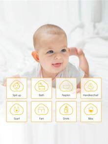 12pcs Baby Towel Set – Hospital-Bag Essentials Unisex Newborn Solid-Color Burp Cloths, Bath Towels And Washcloths For Boys And Girls. Six-Layer Ultra-Absorbent Fabric For All-In-One Use: Feeding, Bathing, Hand-Drying, Sweat-Wiping, Pillow Cover, Burping And Nursing. - White - View 3