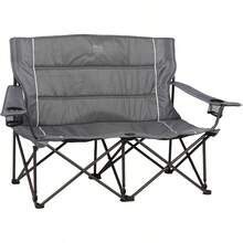 2 Person Folding Loveseat Comfortable Double Foldable Camping Chair For Outdoor Use Lightweight And Durable Grey Folding Lawn Chairs With Carry Handle For Garden Patio Beach And Picnic - Xám - Xem 1