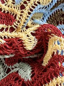 2026 Spring & Summer New Sexy Backless Mesh Textured Fabric Women's Beach Vacation Bikini 2-Piece Swimsuit Set, Suitable For New Year, Valentine's Day, Music Festival, Hot Spring, Pool Party, - Multicolor - View 7