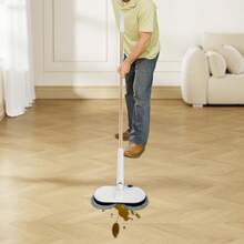 White Cordless Electric Mop 150rpm Electric Spin Mop For Hardwood Tile Floor 4 Pads 60Min Runtime 2000mAh Power Mop Lightweight Adjustable Lever - 1 - 查看 1