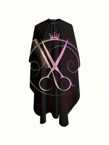 Professional Salon Haircutting Cape, Easy To Clean Salon Apron With Neck Duster Brush, Adjustable Neck Strap, Creative Hairstyling Gown, Anti-Static Non-Stick Hair Styling Cape, Suitable For All Hairstylists - Multicolor - View 3