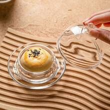 1pc Glass Cake Display Plate, Home Biscuit Fruit Dust Cover, Creative Bird Design Cake Dome, Commercial Dessert Tray, Party Snack Plate, Restaurant, Home, Hotel - Transparent - View 1