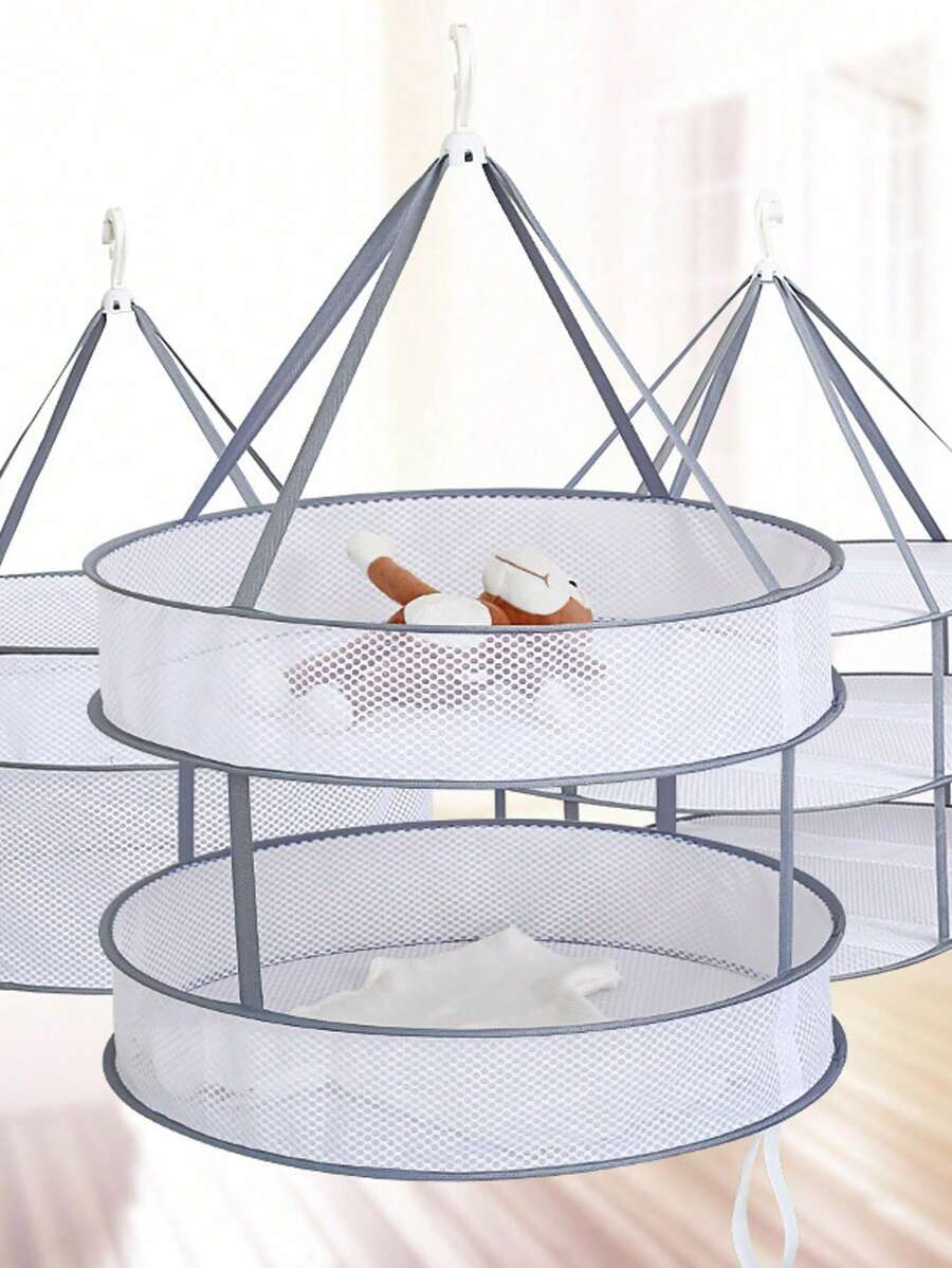 Home & Living,Laundry Double-Layer,Clothes Drying Net, Drying Net Pocket, Household Clothes Basket, Underwear, Socks, Jumpers Drying God, Foldable Drying Racks,Portable, Multi-Functional Clothes Drying Net,Home Essentials.