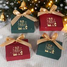 5/20 chiếc hộp đựng quà bánh quy ăn nhẹ; hộp đựng quà tráng miệng chủ đề quà tặng Giáng sinh, hộp đựng quà kẹo Giáng sinh. - che phủ sóng - Xem 1