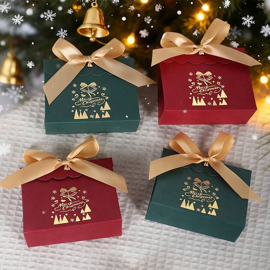 5/20 chiếc hộp đựng quà bánh quy ăn nhẹ; hộp đựng quà tráng miệng chủ đề quà tặng Giáng sinh, hộp đựng quà kẹo Giáng sinh. - che phủ sóng - Xem 1