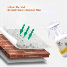 H4Cacle 墙面去污喷雾剂，适用于墙面、马桶、洗手盆、衣柜、洗衣机橡胶圈的清洁和去除，家用清洁剂 - H424 - 查看 4