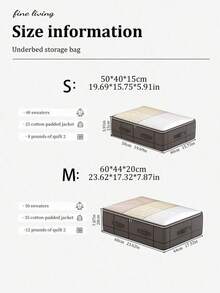1PC Bed Storage Bag Drawer-Type Wardrobe Storage Bag Fabric Bed Quilt Storage Artifact Flat Dustproof Moisture-Proof Thick Non-Woven Zipper Folding Storage Bag Clothes Underwear Moisture-Proof Dust-Proof Wardrobe Storage Bag Quilt Storage Bag Thickened Clothes Quilt Bed Storage Box Moving Packing Bag Dormitory Waterproof Luggage Bagorganization And Storage Organizer Storage Containers Storage BinsUnder Bed Storage BagClothes ContainerUnderbed Storage ContainersCloset Organizers For Organizing ClothesBlanketsPillowsComforterSweaters - màu đen - Xem 10