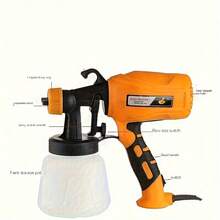 UK Standard Electric Spray Gun, High Pressure Spray Gun, Paint Spray Gun, Portable Latex Paint Oil Paint Spray Adhesive Gun