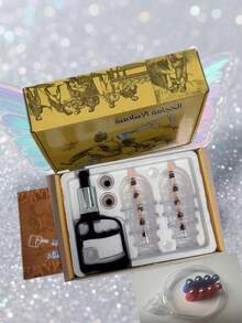 1盒 - 6/12件装便携式真空拔罐套装，个人放松身体按摩吸杯套装，塑料真空拔罐泵放松盒，用于按摩护理（身体按摩器，改善血液循环，放松技巧，缓解压力，健康爱好者，身体按摩器） - 彩色 - 查看 16