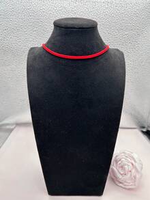 1pc Minimalist Chic Black PU Choker, Versatile Neck Band/Necklace, Suitable For Daily Wear - Black - View 13