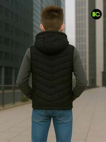 Big City Tween Boys Extended Size Tanks - Black - View 2