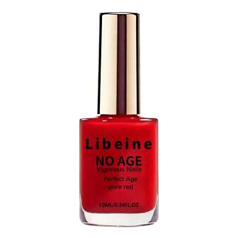 LIBEINE 红色指甲油，富含蛋白质强化剂，打造自然健康的红色指甲，持久速干，赋予指甲光泽，保护指甲。