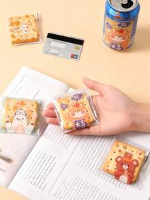 500个雪花图案糕点自粘袋，饼干包装袋，卡通自封袋，月饼牛轧糖烘焙透明袋 - 彩色 - 查看 6