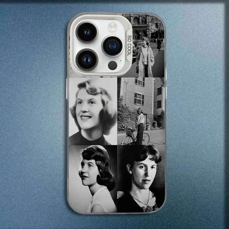 Funda de teléfono de moda Suthor Poet S-Sylvia Plath 17,16,15,14,13,12,11,Pro,E, blanca mate tipo caramelo para 17 Air - Z4 - Añade 4