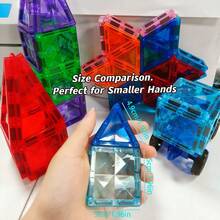 48/68/98pcs Children Magnetic Building Blocks Toys, Colorful Magnetic Construction Blocks, Educational Creative Toys Gift, Suitable For Boys And Girls Over 3 Years Old, Random Colors - Multicolor - View 8