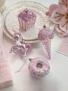 This Single-Piece Pink Ornament Features A Soft Shimmer And Can Be Used As A Christmas Tree Window Decoration, Candy Snowflake, Or In Various Other Styles. It Is A Christmas Tree Accessory, Holiday Party Decoration, Suitable For New Year's Outdoor Decorations, Wedding Party Decorations, Christmas, Thanksgiving And Other Holiday Party Decorations, Family Gatherings, And Gifts For Friends.