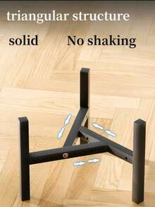 1 pieza Soporte ajustable y multifuncional para macetas de jardín, a prueba de agua y humedad, color negro