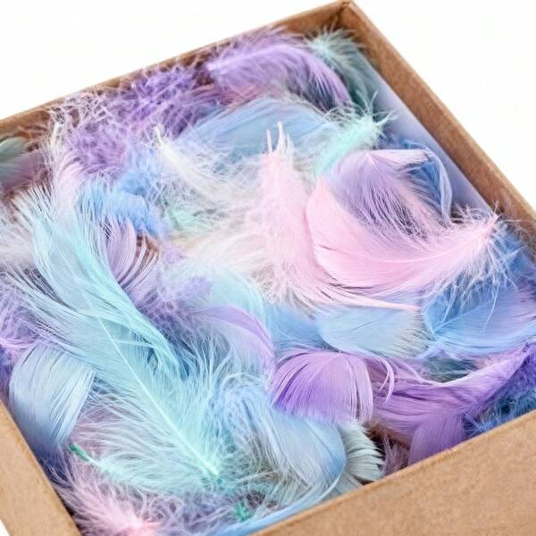 30/50/80/100 Grams, Colored Feather Filling, Gift Box Packaging Filler, Personalized Gift Filling, Used To Fill Gift Boxes And Empty Baskets. Gift Filler, Can Be Used For Packaging, Party Supplies And Decoration, Can Be Used For Wedding Seals And Mother's Day Gift Packaging