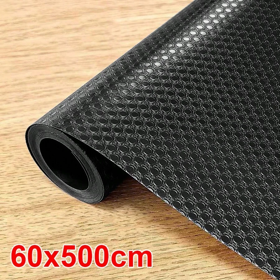Non-Slip Draw Mat Shelf Liner Storage Pad Kitchen Cabinet Cupboard Drawer Mat - Hitam - View 1