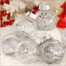 60MM2.36 Ornaments Set, 30pcs Green Ornaments Shatterproof Decorative Baubles Xmas Tree Ornament Decorations Balls Wedding Holiday Party Indoor Outdoor Decor - 銀色 - 查看 3