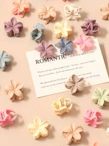 10/20/30/50个装 Morandi 彩色雏菊发夹，2.5厘米，可爱简约花朵发爪，女士冬季发饰，优雅爪夹，夏季、假日、旅行、节日、派对适用 - 多色 - 查看 2
