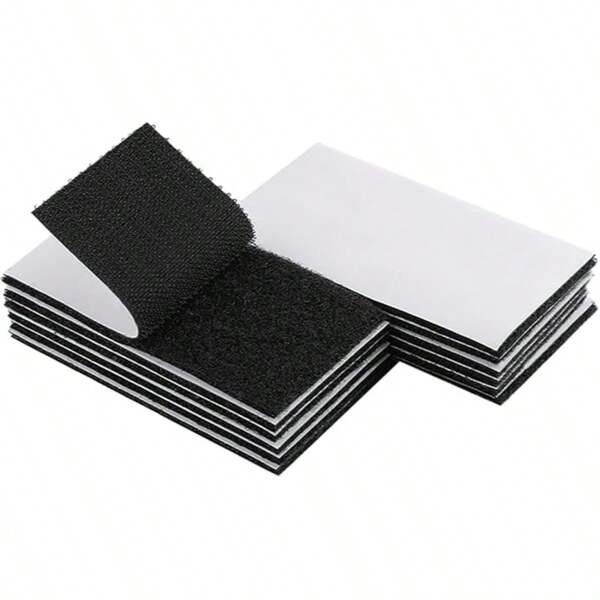 YITAPE 2x4 Inch Square Hook And Loop - 12 Sets - Indoor Outdoor Adhesive Fasteners - No Drilling Or Screws Required