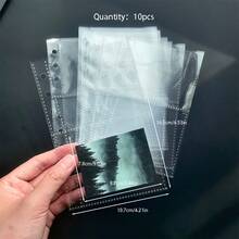 A6 Transparent Multi-Color Binder, Transparent File Folder With Double Snap Design, Can Store Beautiful Photo Albums, Transparent Sticker Books, Binder, Sticker Books, Money Saving, Stationery, Photo Storage Bags, Notebooks, Sticker Books, Office Supplies, School Supplies - Multicolor - View 12