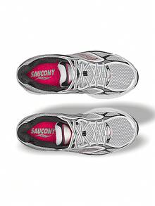 Saucony 女士跑步鞋 透气吸汗速干 弹性好 多功能 户外 学校 白色/黑色 S70936-10 - 白色/黑色 - 查看 4
