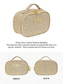 Christian Dior 2025限量版圣诞化妆包，闪耀金色编织纹理，散发迷人光泽，打造耀眼效果 - 金色 - 查看 8