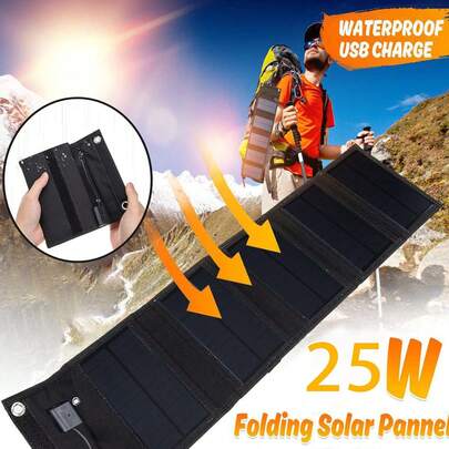 5pcs Monocrystalline Solar Panel, Portable Fast Charging Solar Photovoltaic Panels, Outdoor Emergency Mobile Power Supply Foldable