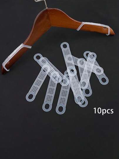 Fundas elásticas y transparentes de goma para perchas - Antideslizantes, duraderas, para perchas de madera y de una sola palabra, evitan que la ropa se deslice, accesorio práctico, material sin terminar, ideal para tiendas minoristas / uso doméstico, adecuado para todos los usuarios