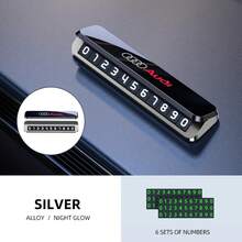 Placa de Número de Estacionamiento Temporal de Metal para Teléfono Móvil para Audi A4 A6 A7 RS A5 Q3 Q5 Q7 A8 A3 TT Sline Quattro S3 S4 S5 S6 S7 S8 - Gris - Ver 9