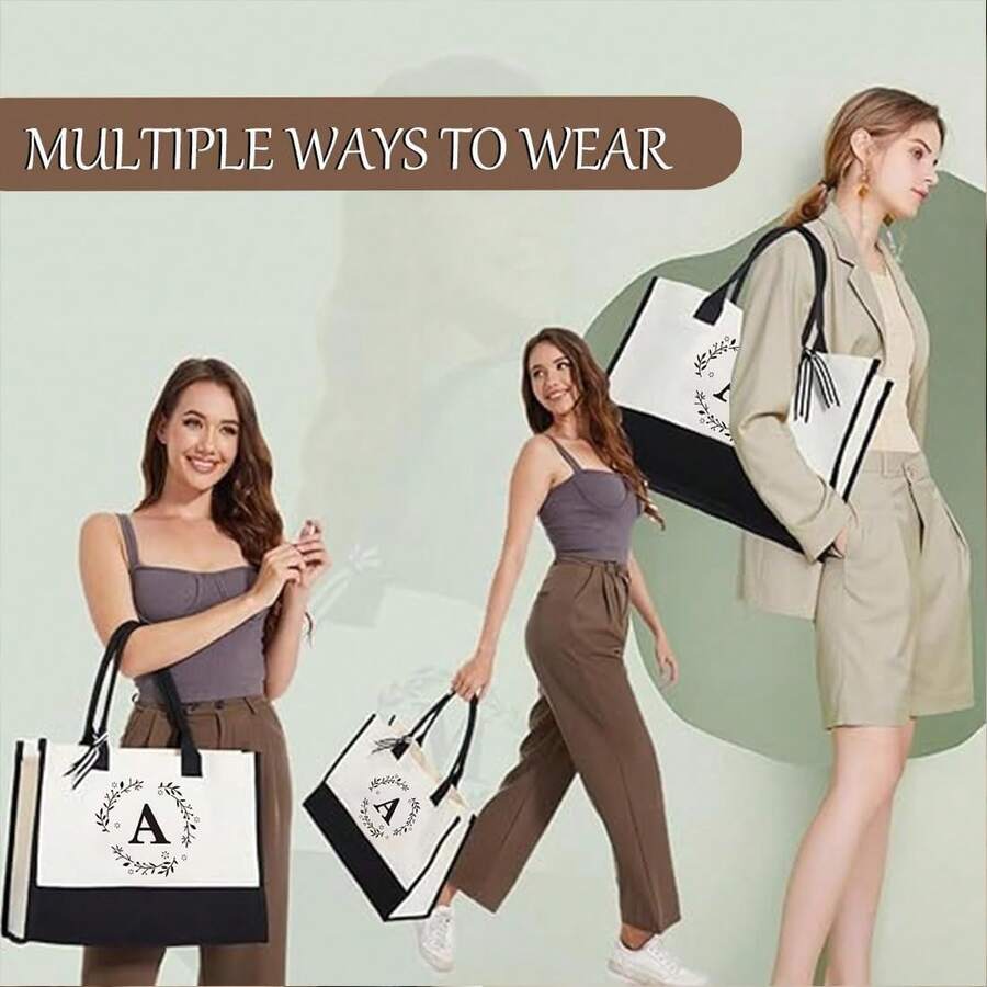 para Mujer,Bolsa de Lona para Mujer, Bolsa de Regalo Personalizado, un Gran Regalo para Las Mujeres, Maestros,Mamá, Amigos, Damas de - W - Ver 1