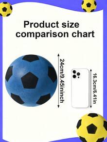 Silent Elastic Foam Soccer Ball | Soft PU Material, High Rebound | Quiet For Indoor Training/Activities | Abstract 3D Printed Design | Ideal Gift For Husband/Children/Sports Enthusiasts | Excellent Gift Choice For Thanksgiving/Christmas/Halloween/New Year | Suitable For Parent-Child Interaction, - Multicolor - View 24