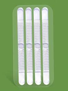 1/3 Sheet (4 Strips/Sheet) Gel Transparent Anti-Slip Thin Strips For Sandals Heels Featuring Water Ripple Design, Can Be Used For Toe, Heel Or Any Position That Needs Stickiness. - Clear - View 12