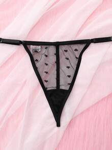 Sexy Dessous Damen BH Blau Slim Fit Urlaubs Party Wilde Mesh Camisole BH Set mit 2 Teilen - Schwarz - Übersicht 11