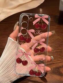 Una elegante funda para  con diseño floral de lazos y flores de cerezo, adecuada para los modelos  16E/15/14/13/12/11/PRO/PLUS/PROMAX/MINI. Compatible con las series  S/A/M/NOTE,  S/G/EDGE/E, Transsion SPARK/HANTOM/CAMON/INFINIX, las series Honor 400/Play/X/MAGIC, y los modelos de las series  14/Redmi/POCO/NOTE/K/A. Transparente, sencilla, elegante y duradera, fabricada con material TPU protector. Perfecta para San Valentín, Halloween, Navidad y otras ocasiones festivas: una opción ideal para uso personal o para regalar. - transparente - Ver 8