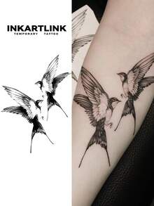 INKARTLINK Revolutionary Tattoo Technology, Semi-Permanent Tattoo, Realistic Tattoo, Heartwarming Tattoo, Temporary Tattoo, Fake Tattoo, Lasting Color 1-2 Weeks, Authentic Tattoo Appearance, Niche Design Tattoo, Juice Tattoo, Plant Tattoo - Black - View 1